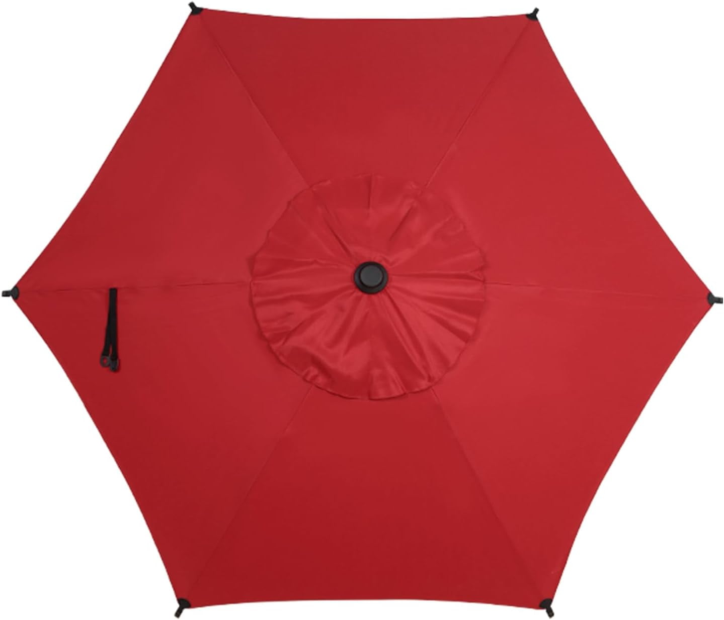 Abba Patio 7.5ft Lyon Outdoor Patio Umbrella Cover Replacement w/ 6 Sturdy Ribs, Dark Red