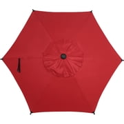 Abba Patio 7.5ft Lyon Outdoor Patio Umbrella Cover Replacement w/ 6 Sturdy Ribs, Dark Red