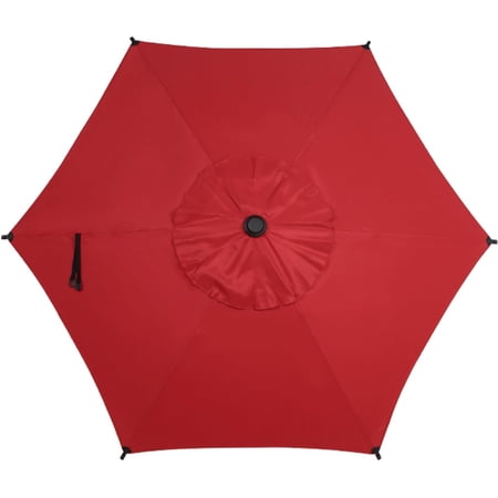 Abba Patio 7.5ft Lyon Outdoor Patio Umbrella Cover Replacement w/ 6 Sturdy Ribs, Dark Red