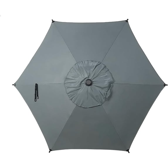 Abba Patio 7.5ft Lyon Outdoor Patio Umbrella Cover Replacement w/ 6 Sturdy Ribs, Grey