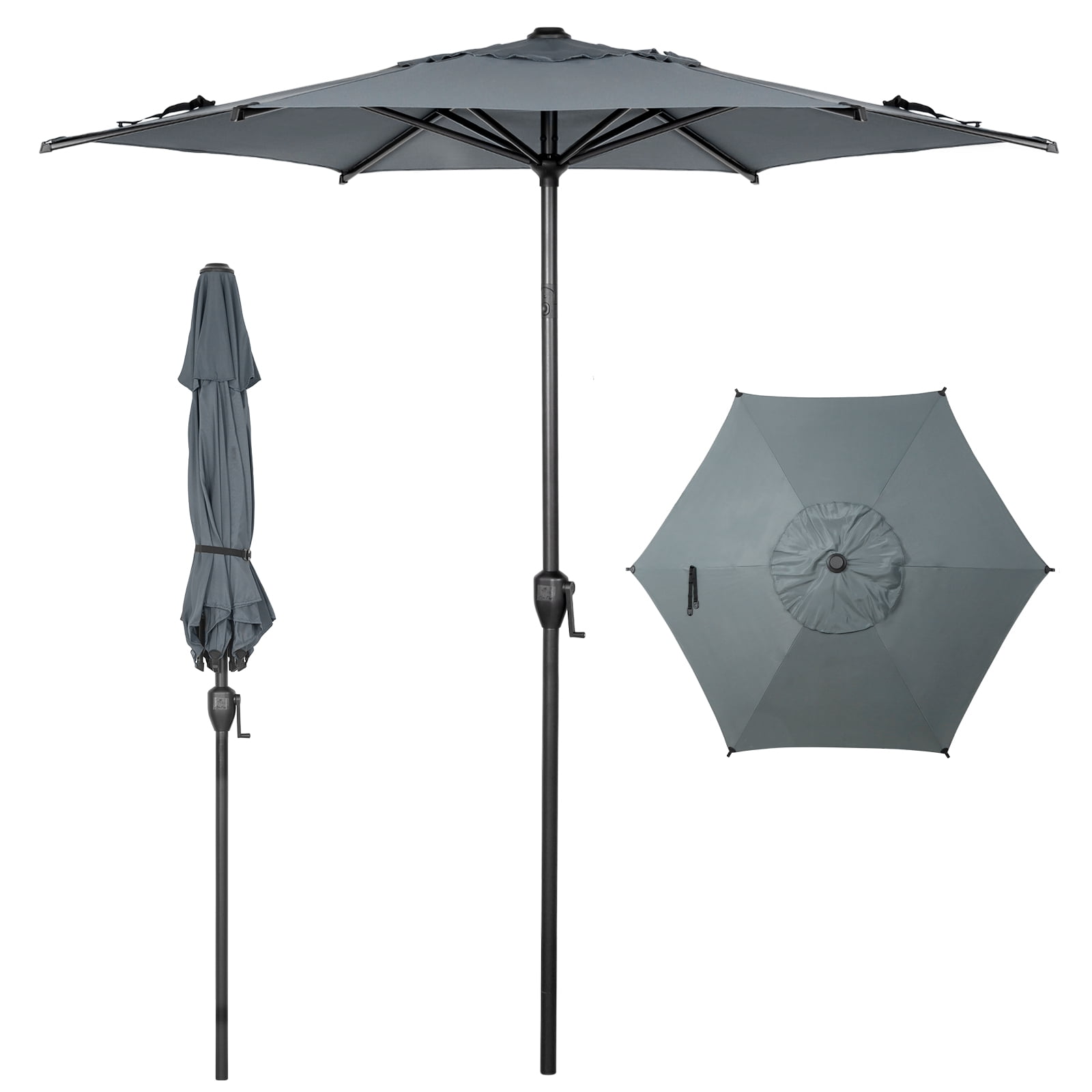 10 ft patio wall mounted umbrella HOMSHADE 10ft Cantilever with Base Included, 30 MPH Wind-Resistant Offset Outdoor Hanging Umbrella with 45 Degree Infinite Tilt and Smooth Crank, 260gsm Solution-Dyed 8-Year Fade-Resistant Canopy for Backyard undrilled Size:10' X 10'(Hot Sale) 'The Mia' Black and fading and provides ultraviolet