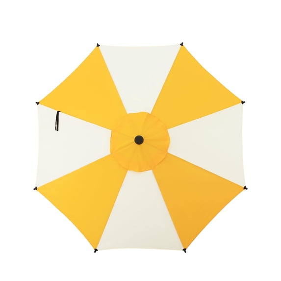 Abba Patio 9ft Lyon Outdoor Patio Umbrella Cover Replacement, 8 Ribs, Yellow & Cream