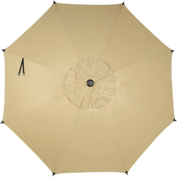 Abba Patio 9ft Lyon Outdoor Patio Umbrella Cover Replacement w/ 8 Sturdy Ribs, Brown