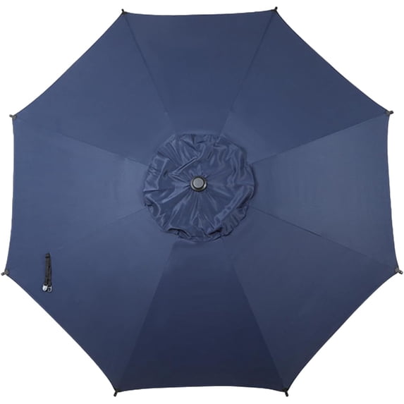Abba Patio 9ft Lyon Outdoor Patio Umbrella Cover Replacement w/ 8 Sturdy Ribs, Dark Blue