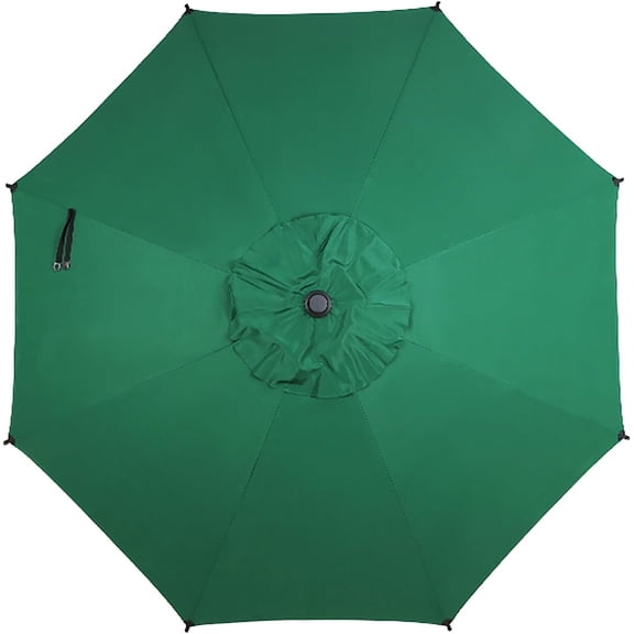 Abba Patio 9ft Lyon Outdoor Patio Umbrella Cover Replacement w/ 8 Sturdy Ribs, Dark Green