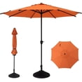 thumbnail image 1 of Abba Patio 9ft Outdoor Patio Umbrella w/ Push Button Tilt and Crank, 8 Ribs, Orange, 1 of 7