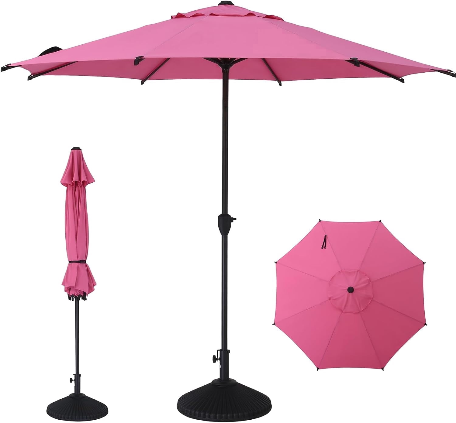 abba patio auto tilt crank sunbrella 9 foot patio umbrella Abba Patio, 9ft Outdoor Patio Umbrella, UV-Blocking Fabric, Crank Tilt  System, Sand Color