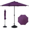 thumbnail image 1 of Abba Patio 9ft Outdoor Patio Umbrella w/ Push Button Tilt and Crank, 8 Ribs, Purple, 1 of 7