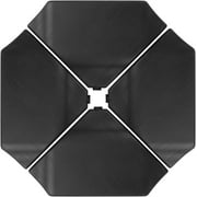 Abba Patio Cantilever Offset Umbrella Stand, 4PCS Heavy-Duty, 264lbs, Sand Fill, Black