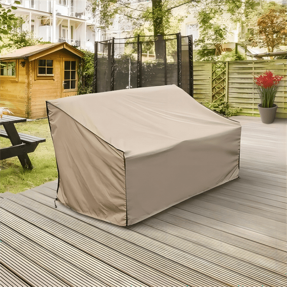 Abba Patio 34"x95"x36" Patio Sofa Loveseat Cover, Outdoor Furniture Covers for 3-Seater, Khaki