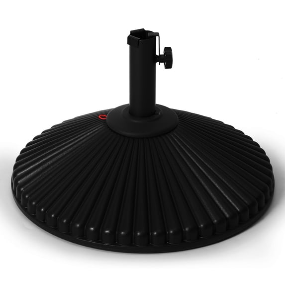 Abba Patio Umbrella Base, Round Sunburst Market Umbrella Stand, 50.7 lbs Capacity, Black