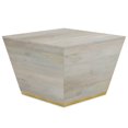 thumbnail image 1 of Abba 28 inch Wide Solid Mango Wood Modern Square Coffee Table in White Wash, Fully Assembled, 1 of 9