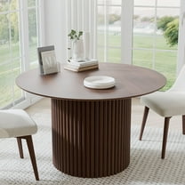 Abberton 46" Dining Table Round Kitchen Table,Walnut