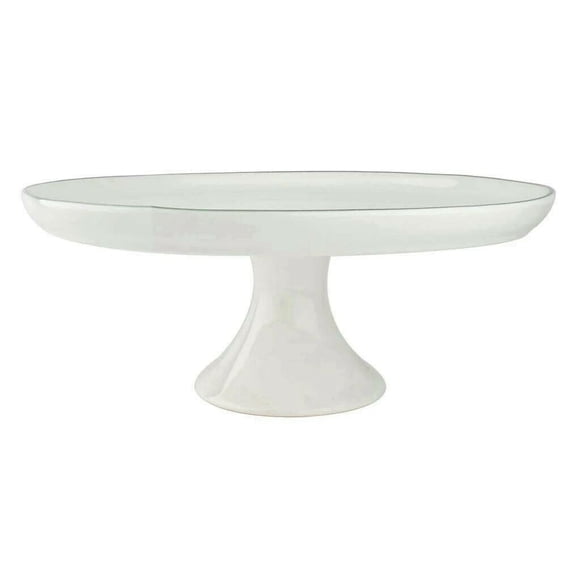 Abbesses Cake Stand Grey Rim 11.5" D x 4.5" H - by Canvas