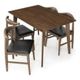 thumbnail image 1 of Abbet Small Dining Room & Kitchen Solid Wood Walnut Table and Chairs for 4, 1 of 6
