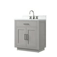 thumbnail image 1 of Abbey 30 in W White Oak Single Vanity, Carrara Marble Top and Faucet Set, 1 of 6