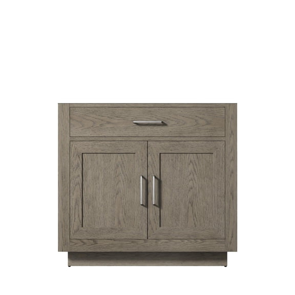 Abbey 36 in W x 22 in D Grey Oak Single Bath Vanity