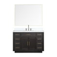 thumbnail image 1 of Abbey 48" W Black Oak Single Vanity, Marble Top, Faucet Set and 46" Mirror, 1 of 3