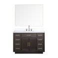 thumbnail image 1 of Abbey 48" W Brown Oak Single Vanity, Marble Top, Faucet Set and 46" Mirror, 1 of 1