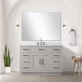 thumbnail image 1 of Abbey 48 in W x 22 in D White Oak Single Bath Vanity and Carrara Marble Top, 1 of 6