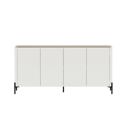 Abbey 66.9" Sideboard in Maple and Off White made from Engineered Wood
