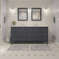 thumbnail image 1 of Abbey 72" Double Bathroom Vanity with Marine Gray Cabinet and Carrara Marble Top, 1 of 7