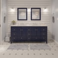 thumbnail image 1 of Abbey 72" Double Bathroom Vanity with Royal Blue Cabinet and Carrara Marble Top, 1 of 6