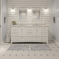thumbnail image 1 of Abbey 72" Double Bathroom Vanity with White Cabinet and Quartz Top, 1 of 5