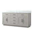 thumbnail image 1 of Abbey 72 in W x 22 in D White Oak Double Bath Vanity and Carrara Marble Top, 1 of 6