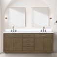 thumbnail image 1 of Abbey 80" W Grey Oak Double Vanity, Quartz Top, Faucet Set and 36" Mirrors, 1 of 6