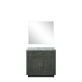 thumbnail image 1 of Abbey 84 in W x 22 in D Grey Oak Double Bath Vanity and Cultured Marble Top, 1 of 8