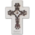 thumbnail image 1 of Abbey & CA Gift Baptism Mdf Cross W/Filigree Cross Accent W/Easel Back, 1 of 5