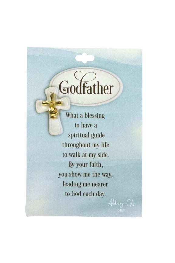 Abbey & CA Gift Gold Godfather Cross/Dove Pin