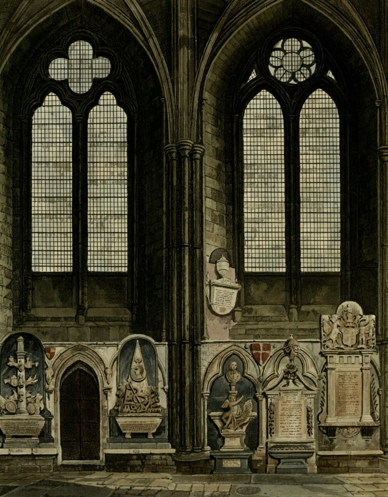 Abbey Church of St Peters Westminster 4th & 5th window Canvas Art - A Pugin (18 x 24)
