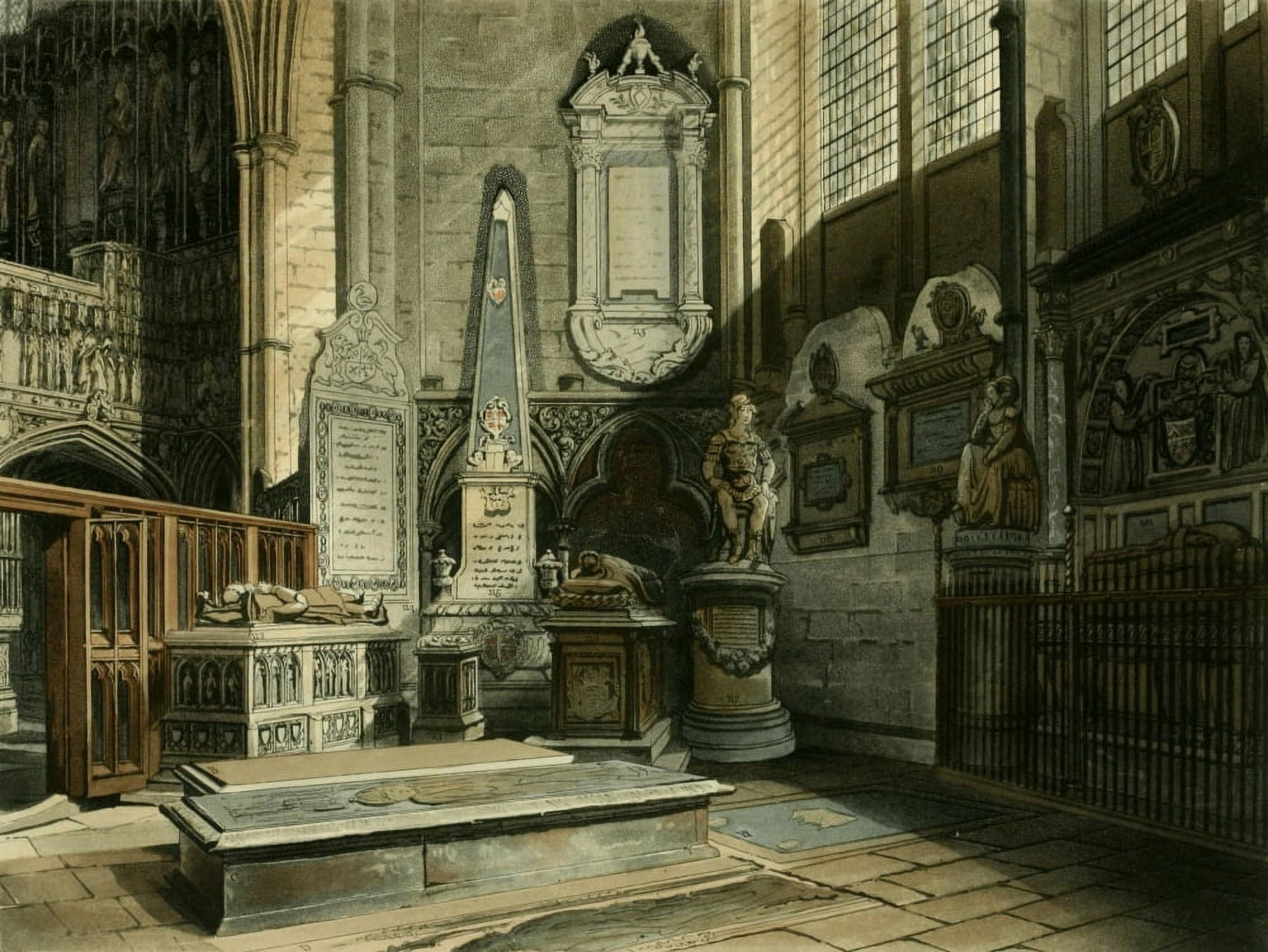 Abbey Church of St Peters Westminster Chapel 1 Canvas Art - A Pugin (24 x 36)