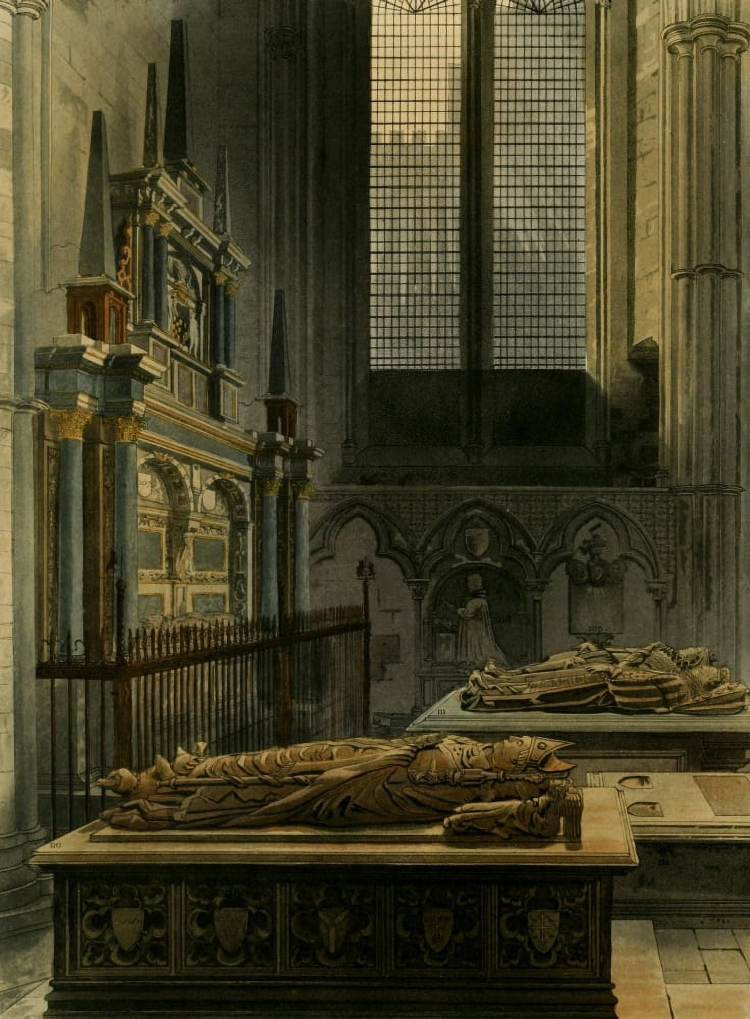 Abbey Church of St Peters Westminster Chapel of St Benedict Canvas Art - Frederick Mackenzie (18 x 24)