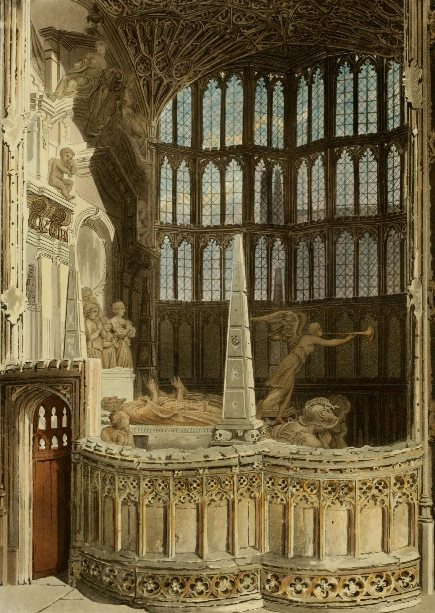 Abbey Church of St Peters Westminster Duke of Buckingham Canvas Art - Frederick Mackenzie (24 x 36)