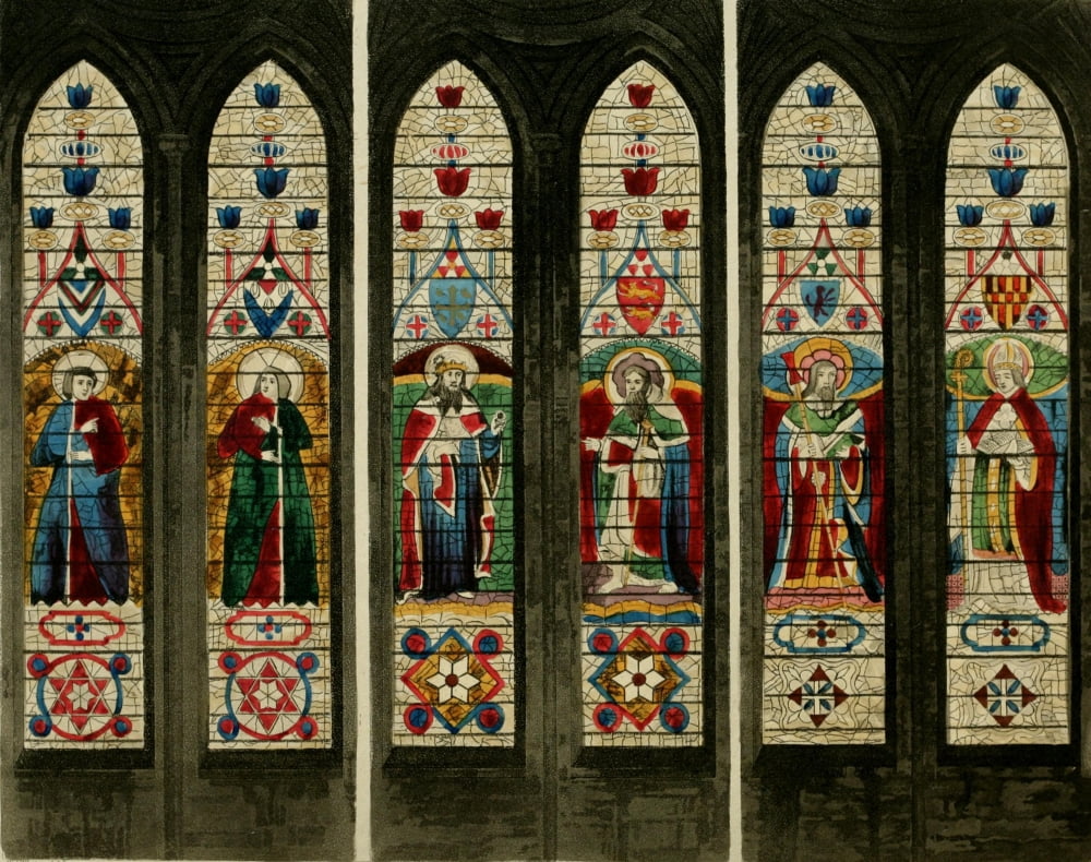 Abbey Church of St Peters Westminster East windows Canvas Art - WJ White (24 x 36)