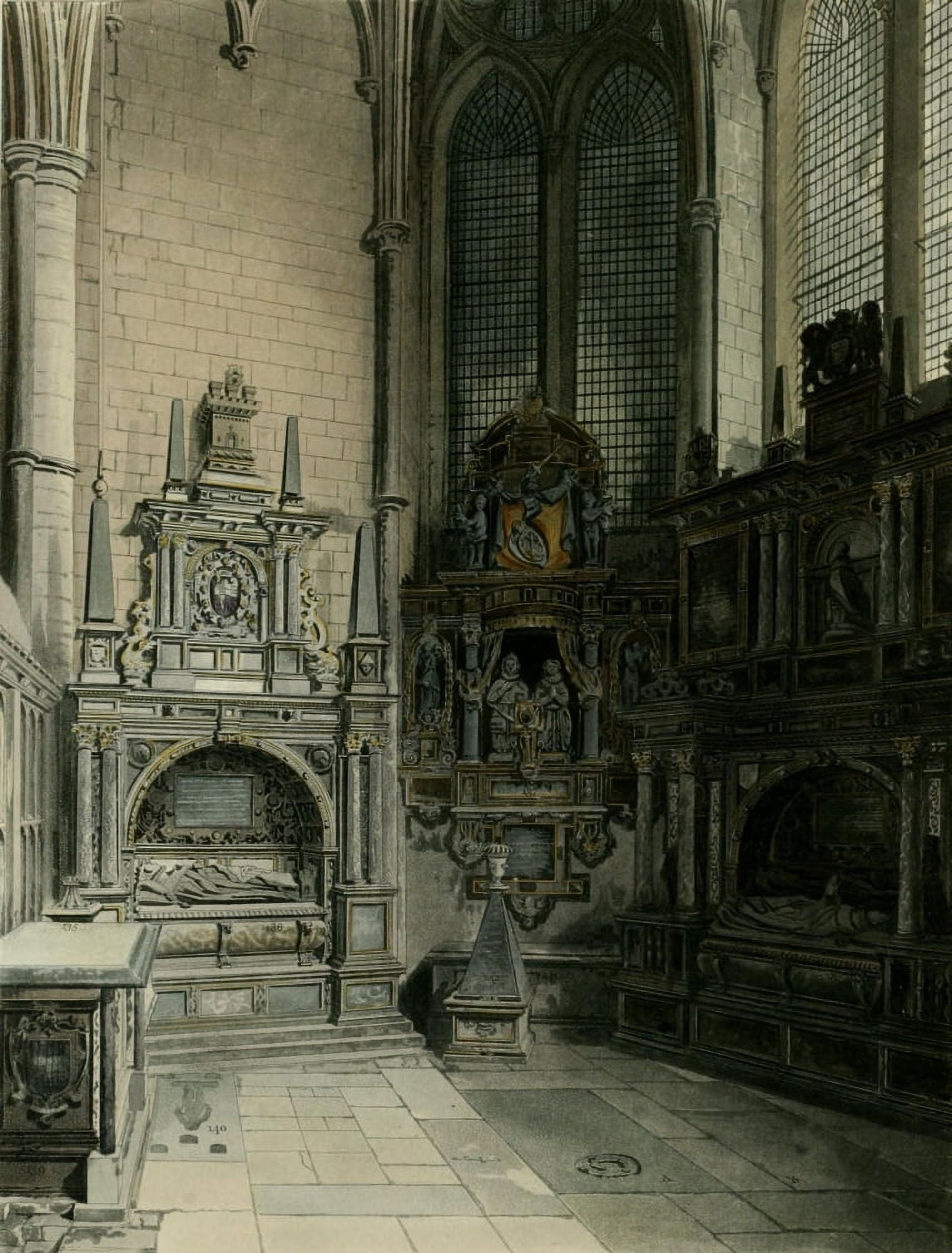 Abbey Church of St Peters Westminster St Nicholas chapel Canvas Art - Frederick Mackenzie (18 x 24)