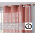 thumbnail image 1 of THD Serena Faux Linen Textured Semi Sheer Light Filtering Grommet Short Thick Cafe Curtain Tiers, Pair, 1 of 33