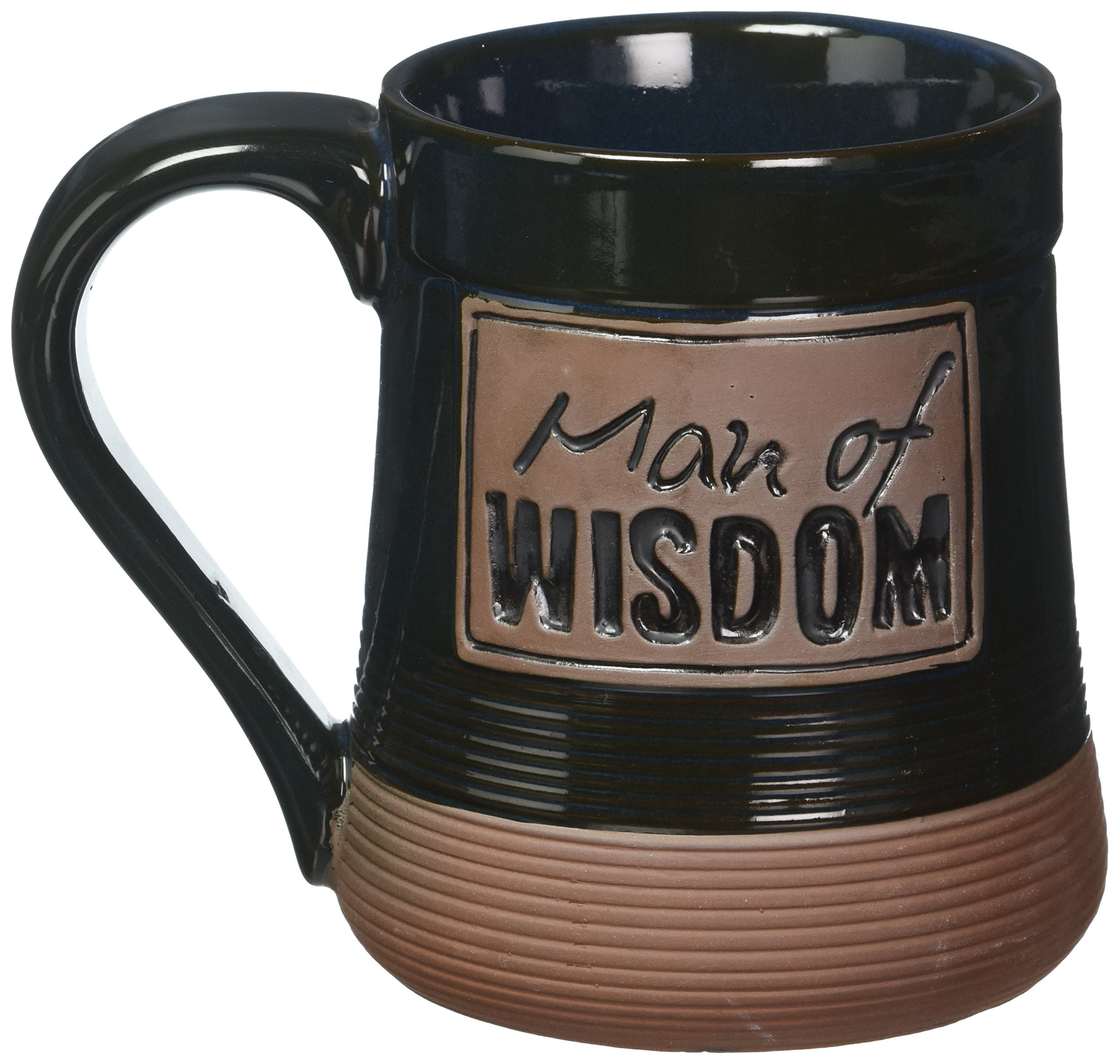 Abbey Gift 068175 20 oz Mug Pottery Man of Wisdom, Black
