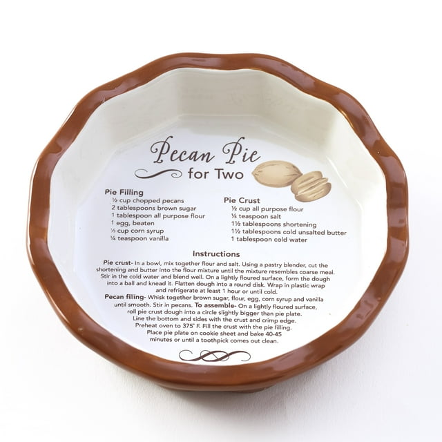 Abbey Gift Pecan Mini Pie Dish with Printed Recipe Farmhouse Baking