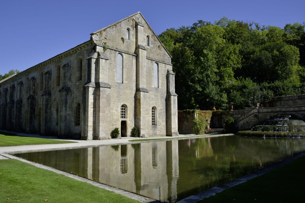 Abbey Of Fontenay Canvas Art - (24 x 18)