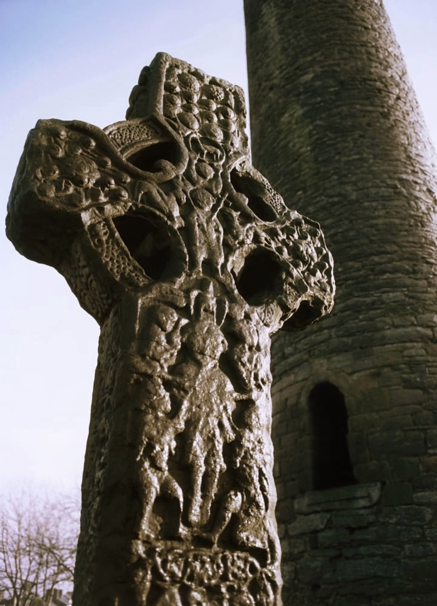 Abbey Of Kells Kells County Meath Ireland High Cross And Round Tower Canvas Art - The Irish Image Collection Design Pics (26 x 36)