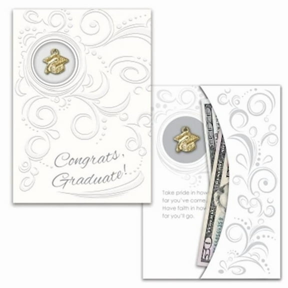 Abbey Plus CA Gift 390028 Greeting Card Money Holder with Charm Graduation