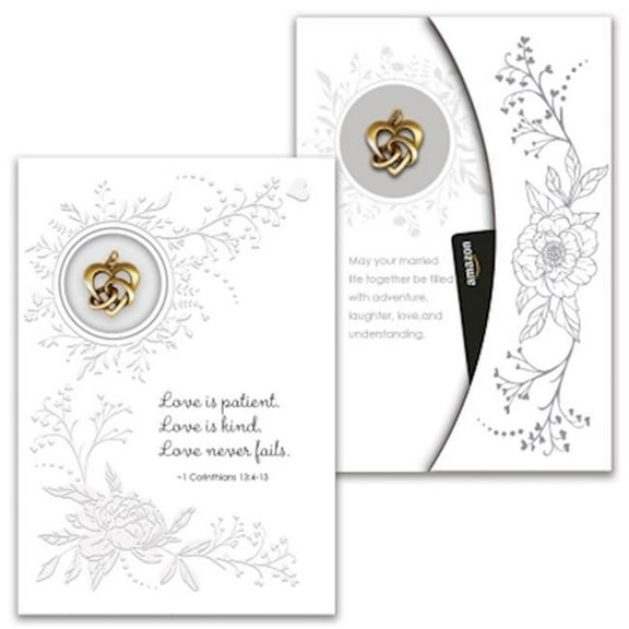 Abbey Plus CA Gift 39002X Greeting Card Money Holder with Charm Wedding