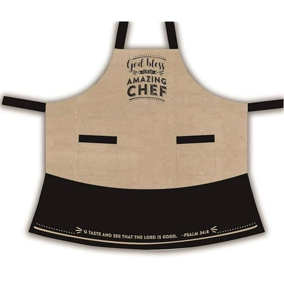 Abbey Plus CA Gift 400544 Apron God Bless This Amazing Chef with 2 Pockets - One Size Fits Most