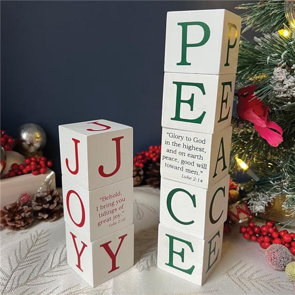 Abbey Plus CA Gift 630455 Home Decor - Block Set-Joy - 3 Piece