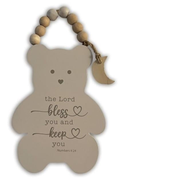 Abbey Plus CA Gift 8.25 x 4.5 in. Bear & The Lord Bless You & Keep You ...