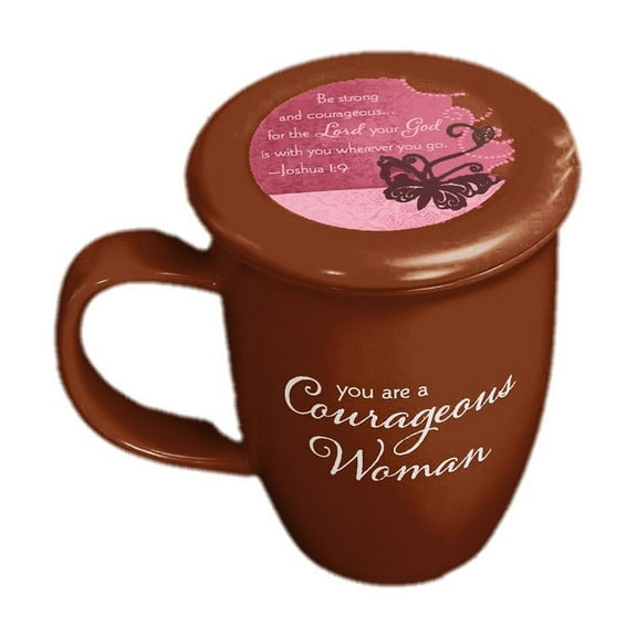Abbey Press Courageous Woman Mug and Coaster Set - 4 x 4.38"